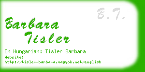 barbara tisler business card